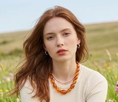 Baltic Amber Necklace - Gold Plated Silver