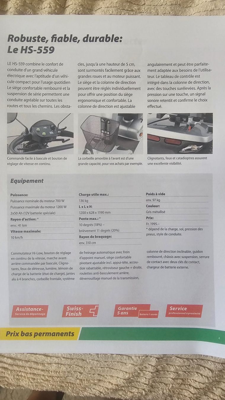 Veicoli elettrici: Mobil Comfort HS-559 – Usato da Etoy venduto da angi020 7