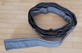 Gurtband grau 40 mm breit - 217 cm lang; 28 Schlaufen