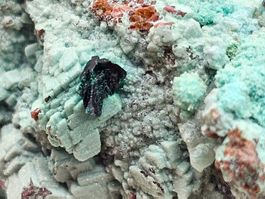 RaRe Euchroite on Chrysocolla, Mürtschenalp, Glarus