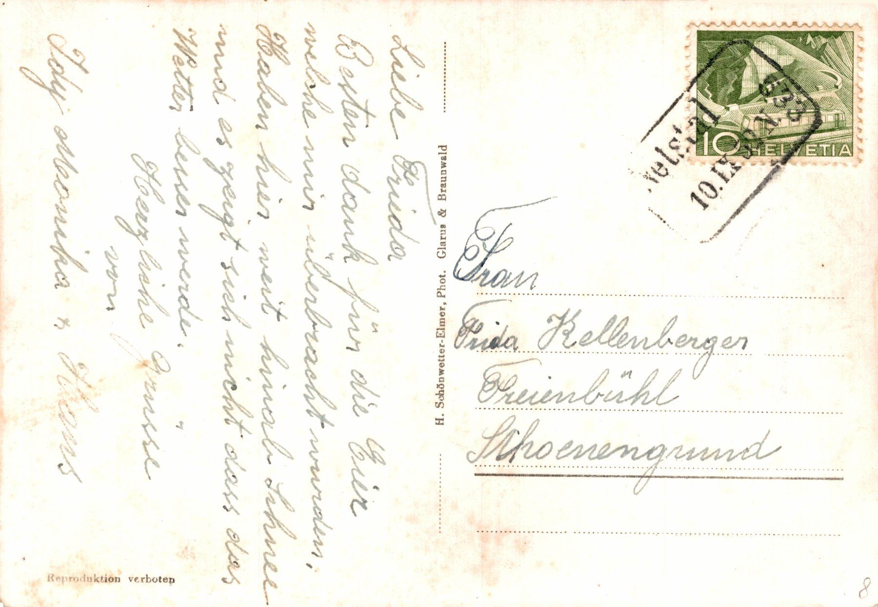 Ansichtskarten: Netstal – Gebraucht aus Bronschhofen von Astore 1