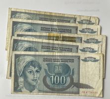 100 Dinar Jugoslavien Belgrad 5 Stück