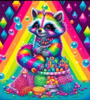Waschbär Diamant Painting 20x20cm