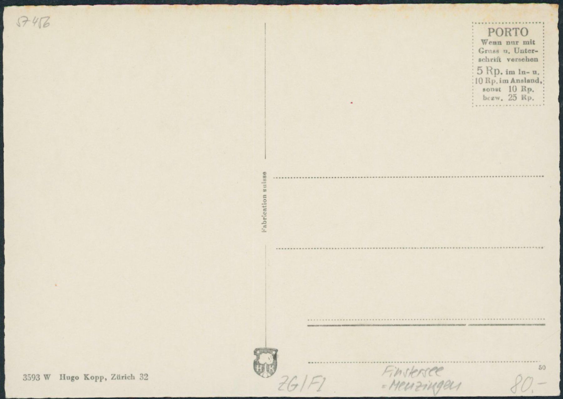 Ansichtskarten: ZG Finstersee - Menzingen – Neu (gemäss Beschreibung) aus Schindellegi von stationary 1