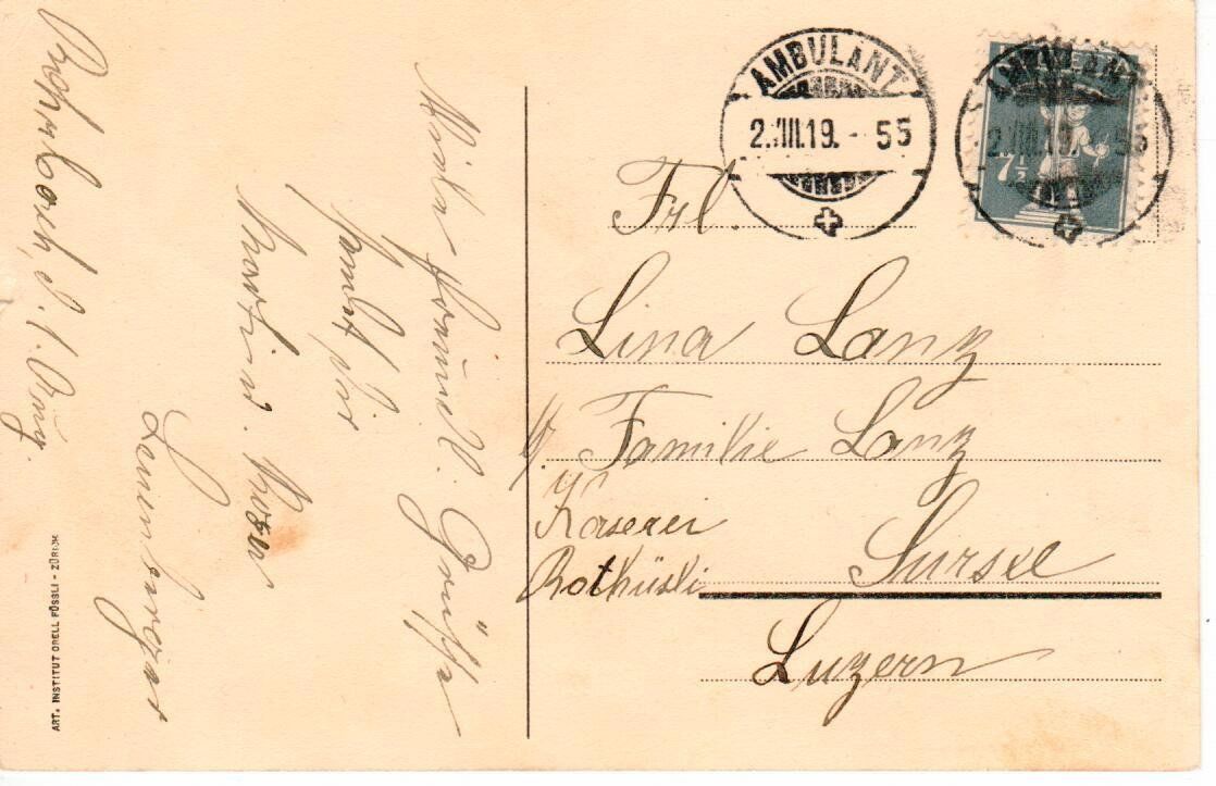 Cartes postales: Rohrbach - Ambulant 1919 – D'occasion à Wolhusen par Curver9 1