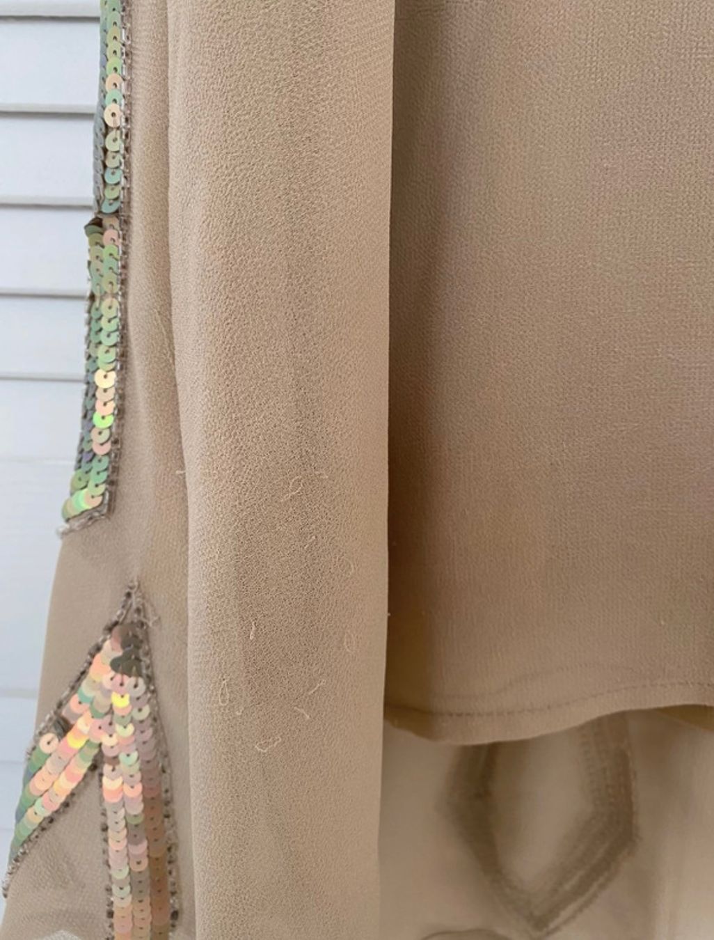 Kleider: Paillettenkleid Farbe Beige – Gebraucht aus Uster von Monika_OB 4