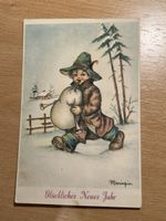 Alte Ansichtskarte - Bub mit Dudelsack - Wintermotiv