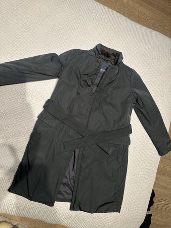 'S MaxMara Winter Coat with fur Black 36 XS
