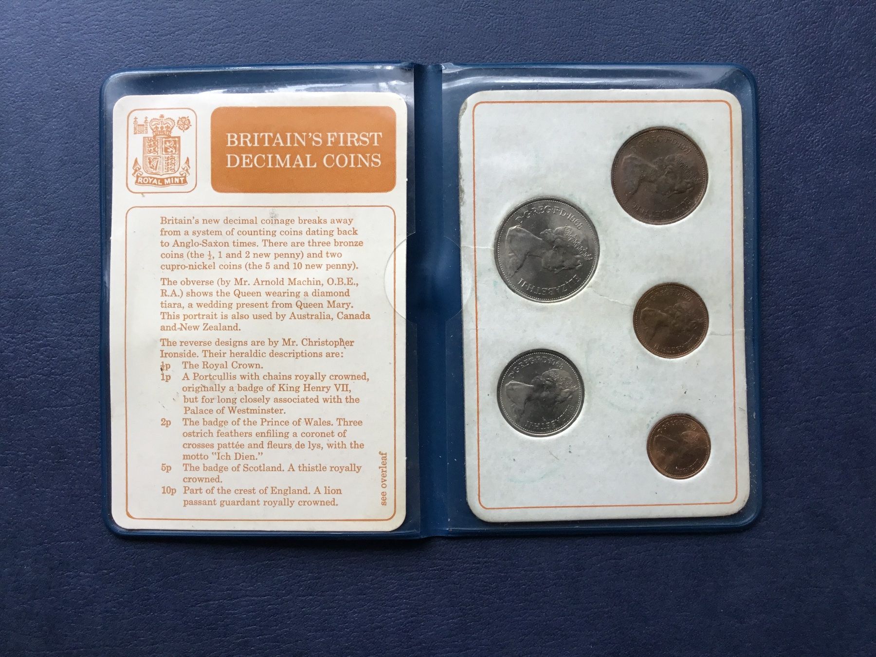 Tutti le monete: Grossbritannien 1968 , Britains First Decimal Coins – Nuovo e nell'imballaggio originale da St. Margrethen SG venduto da alfapeugeot10 4