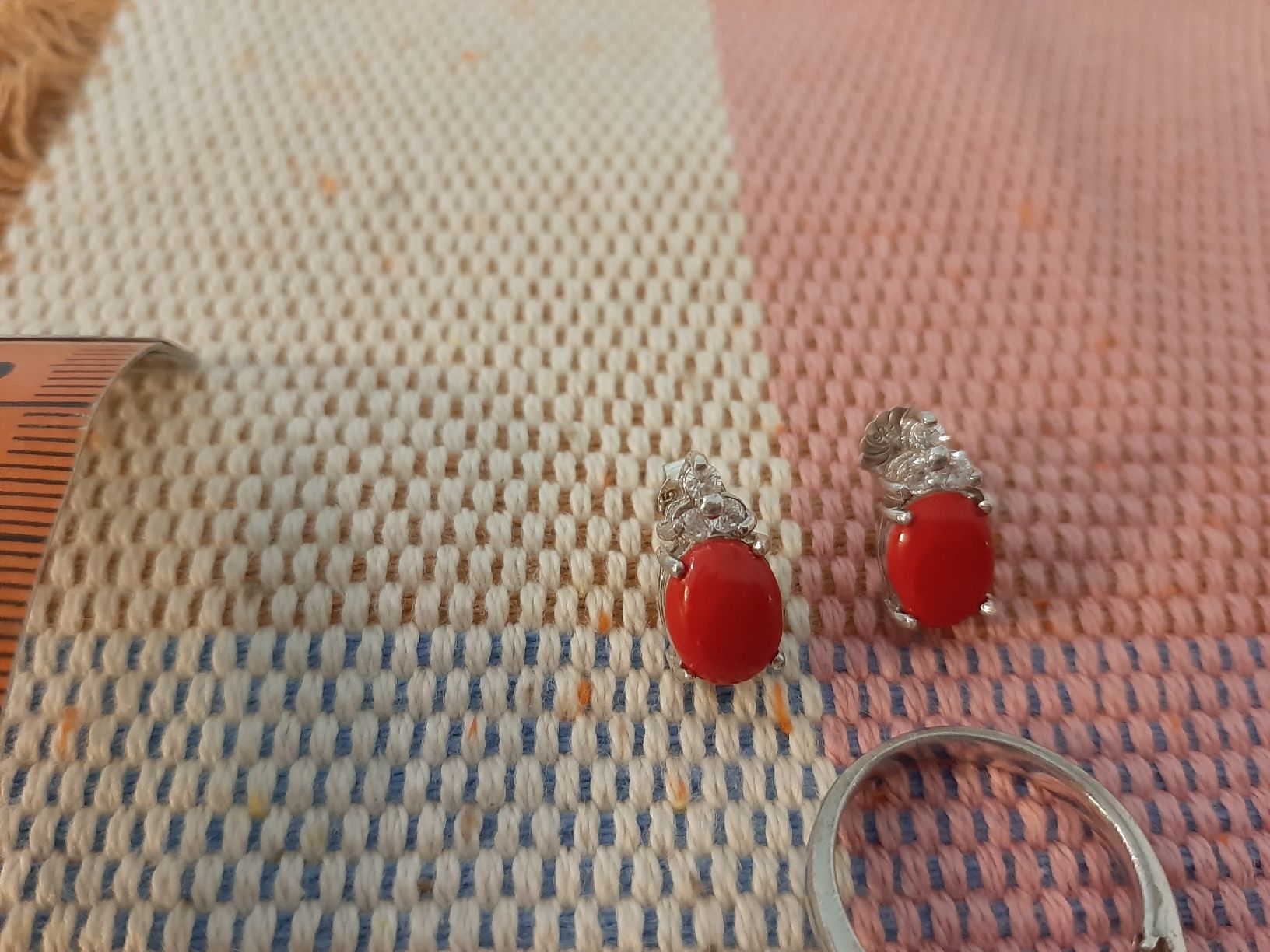 Ohrringe & -stecker: Silber Schmuck-Set mit roten Korallen Steinen – Neu (gemäss Beschreibung) aus Zürich von mco_nd92 1