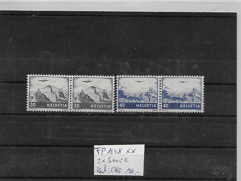 Tutti i francobolli: FP 1948 2 X Serie ** Kat: CHF 195.- – Nuovo (secondo la descrizione) da Basel venduto da Ilp