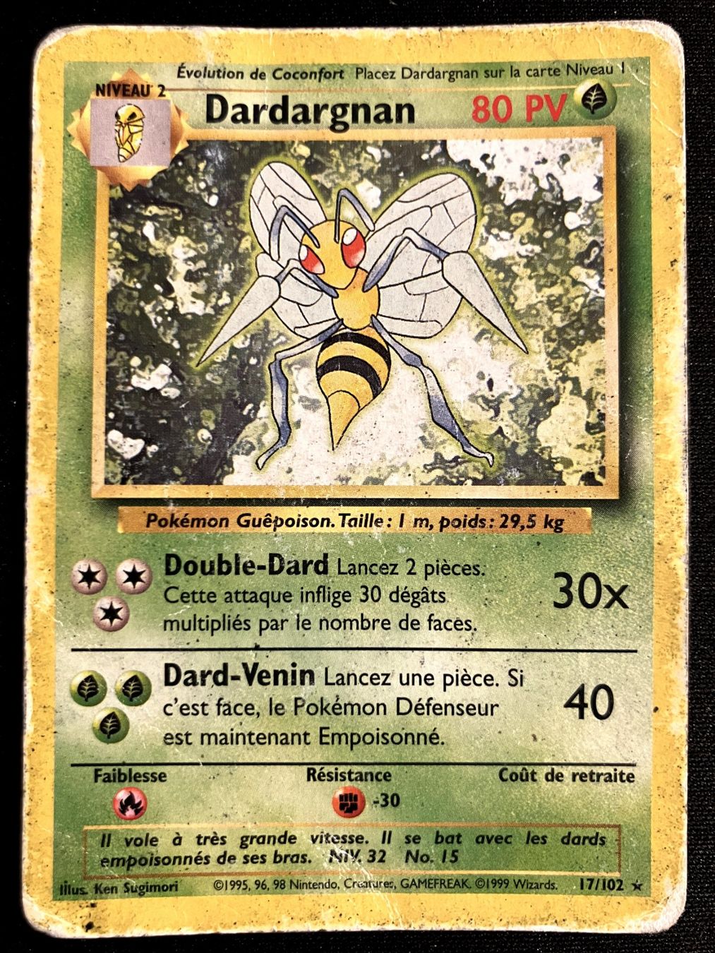 Pokémon Carte collezionabili: Pokemon Dardargnan - Set de base 17/102 - Français – Usato da Bern venduto da Big_GS