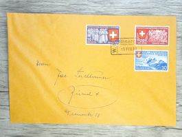 TR80 Enveloppe + Timbre Suisse 1939