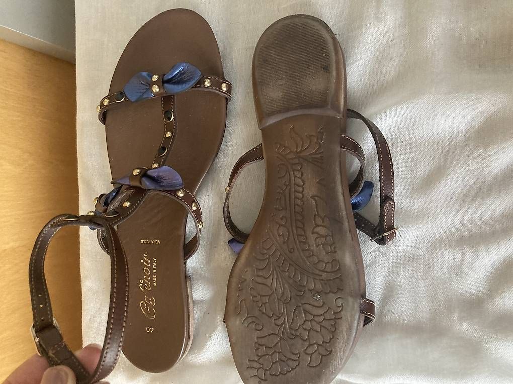 Damenschuhe: CAFE NOIRE Sandalen Gr.39,5 Leder Schuhe – Gebraucht aus Oftringen von Odessa65 2
