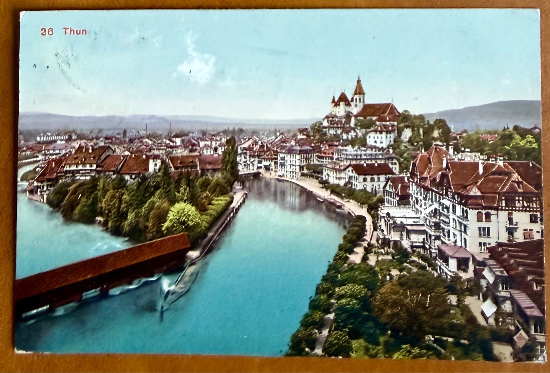 Cartoline postali: Thun - Panorama 1909 – Usato da Lutry venduto da Ediego