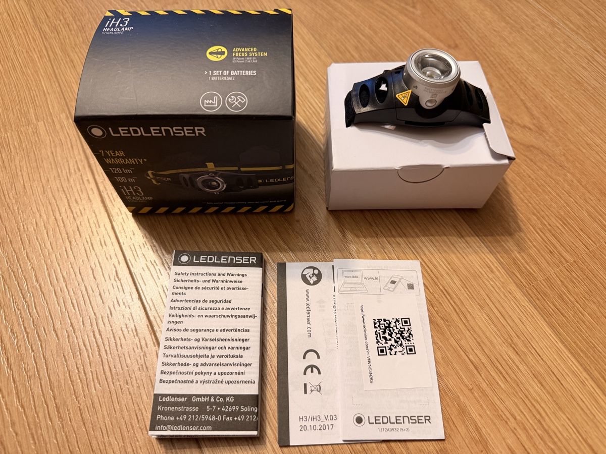 Ledlenser Lampen: LEDLENSER IH3 Stirnlampe 100m Outdoor – Neu und originalverpackt aus Kreuzlingen von TG-1