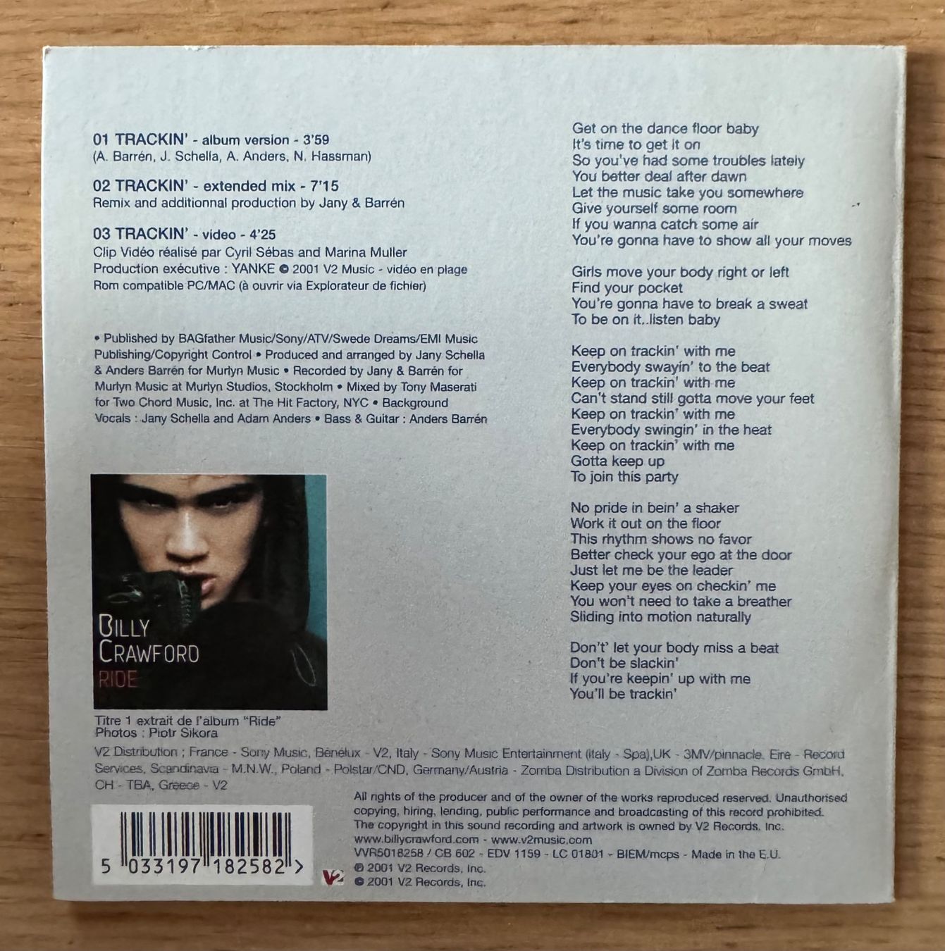 CD: Billy Crawford – Usato da Lausanne venduto da davzic 1