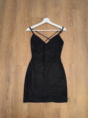 Glitzerkleid Schwarz