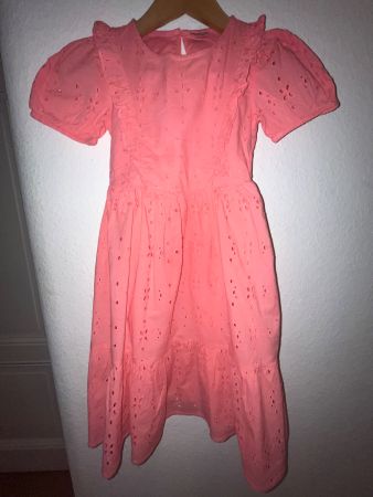 Stunning coral midi length dress - girl 8 years