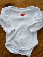 Baby Body hellblau "I ❤️ Milk", Grösse 3-6 Monate, Top!