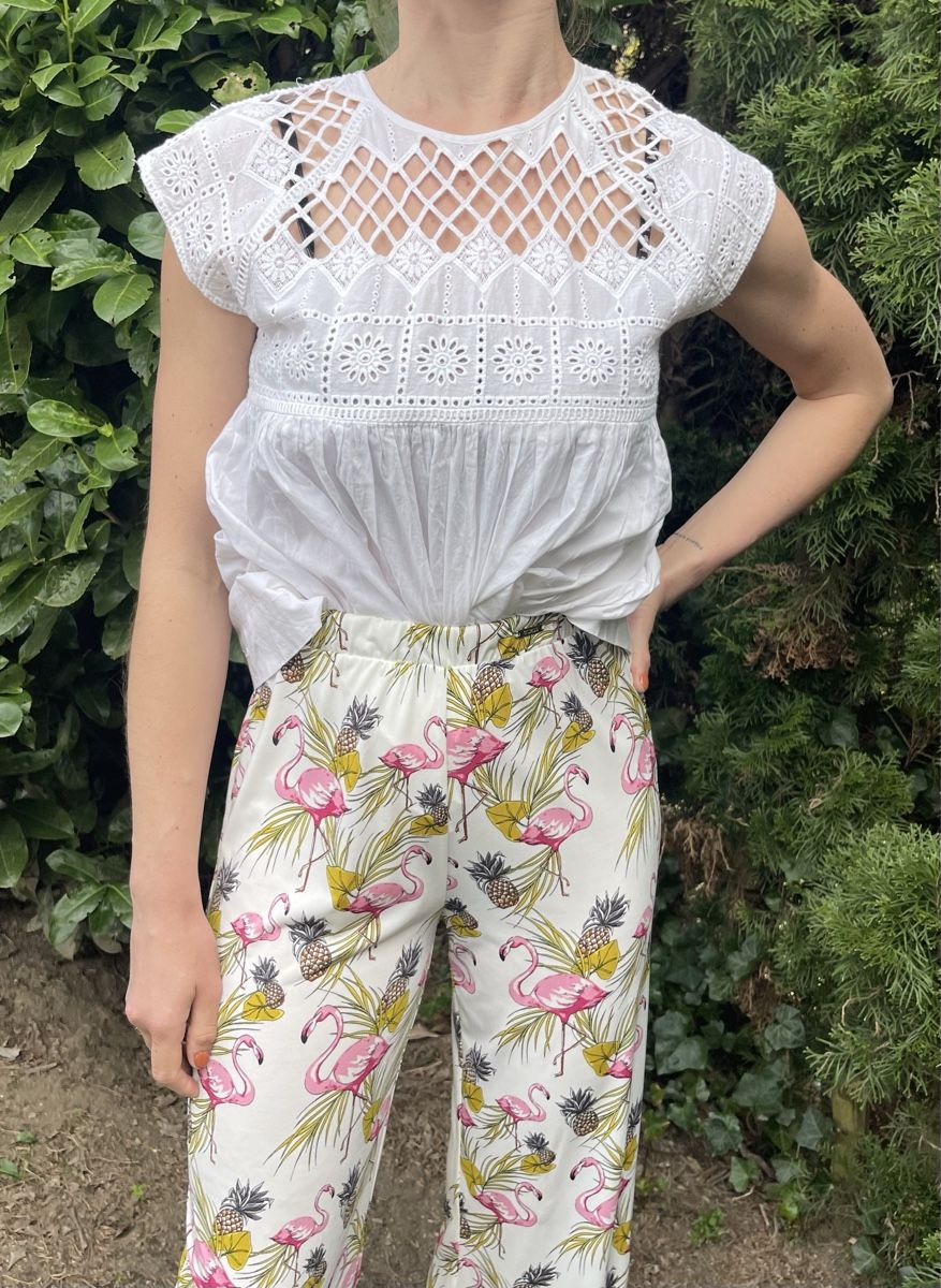Blusen: Blusa di cotone con pizzo-M/L – Gebraucht aus Gordevio von LanaZimm 2