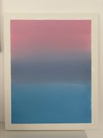 Acrylgemälde, Farbverlauf rosa-blau
