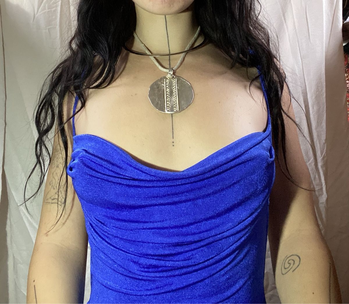 Vestiti: Blaues langes Kleid eng – Usato da Rehetobel venduto da Norea69
