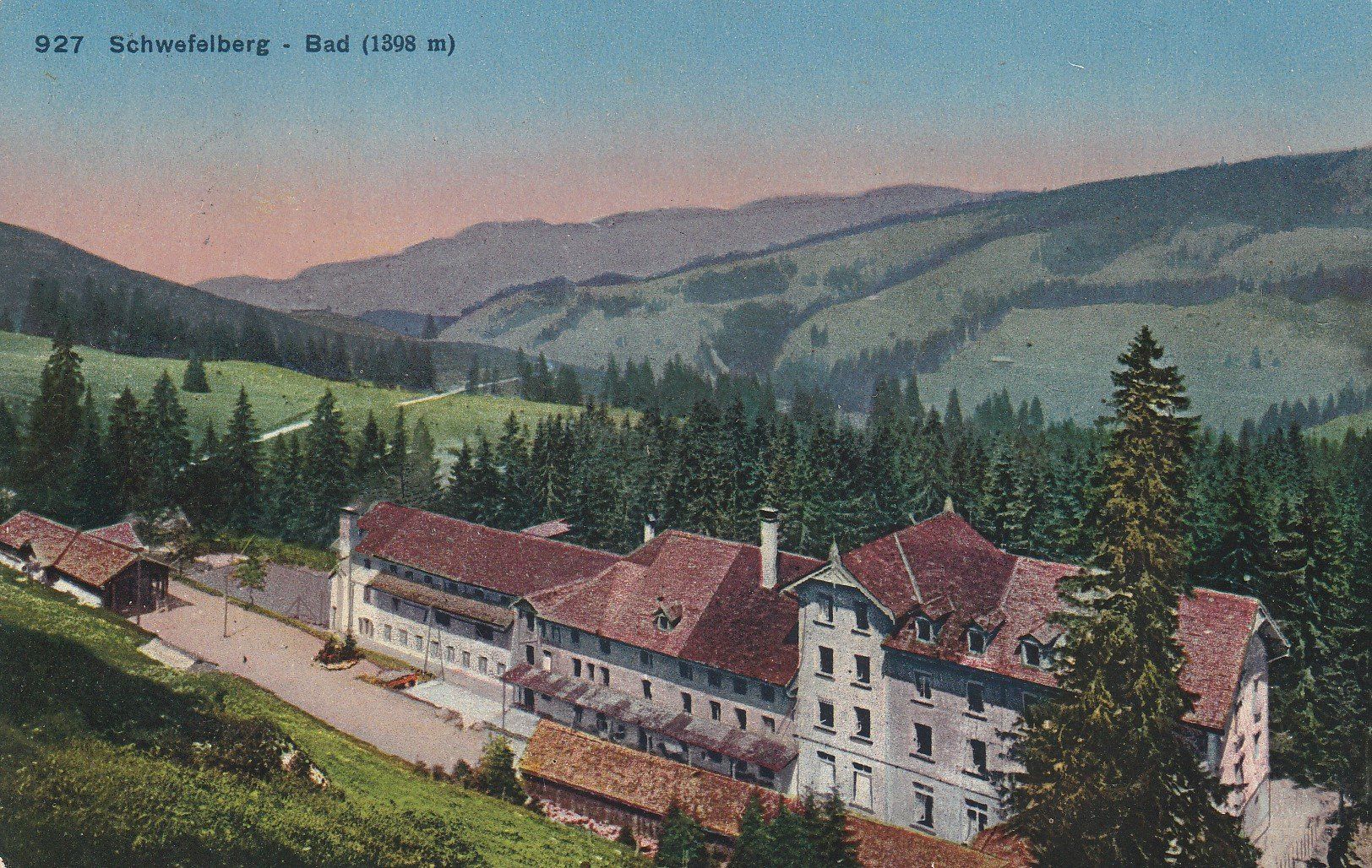 Cartoline postali: AK - Schwefelberg Bad - gelaufen 1929 – Usato da Fribourg venduto da schnalla92