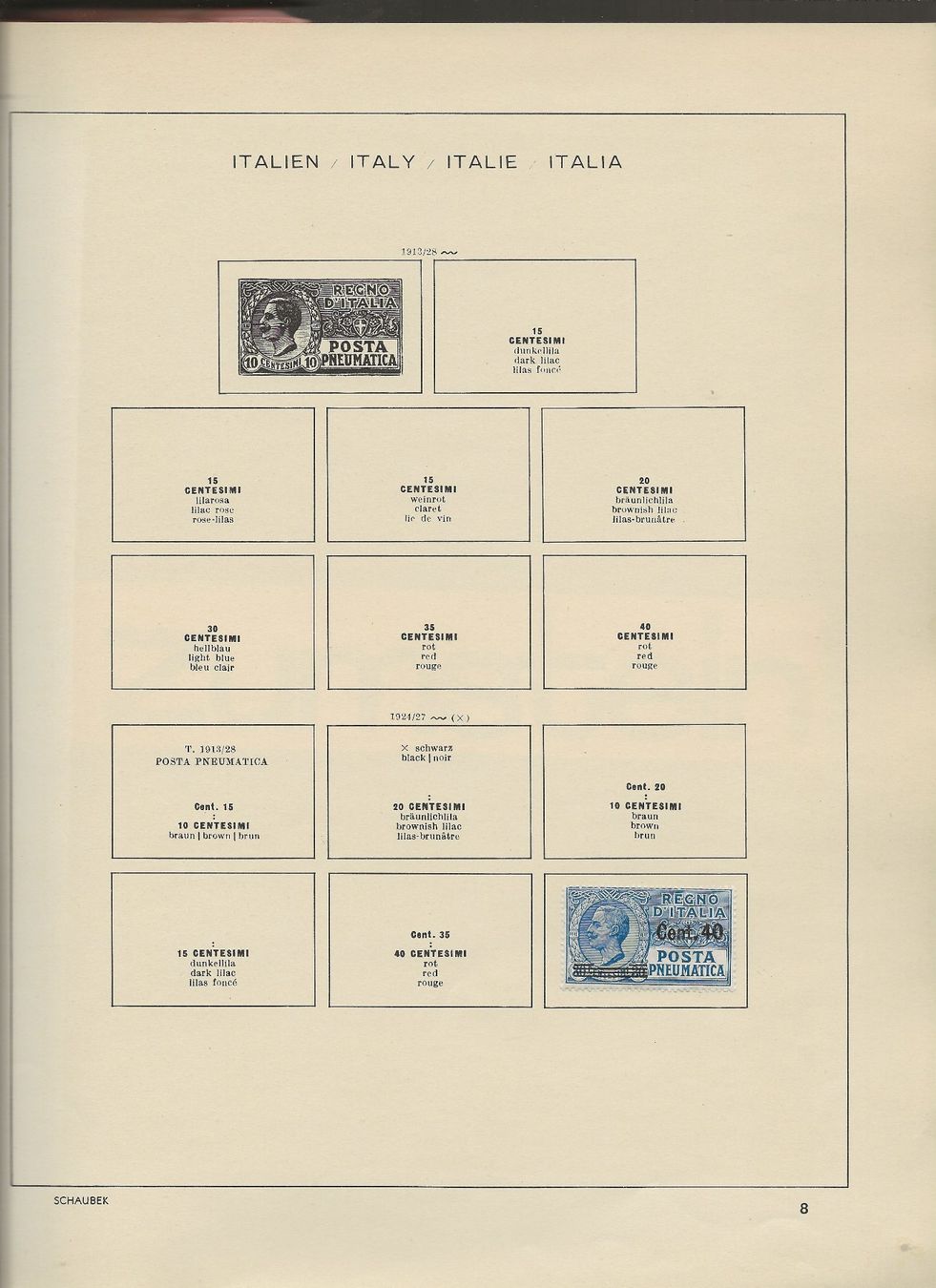 Alle Briefmarken: Marken Italien 1863 bis 1927 – Gebraucht aus Au ZH von xelagreb01 8