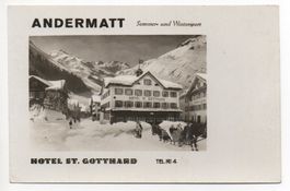 ANDERMATT Hotel, Pferde-Schlitten