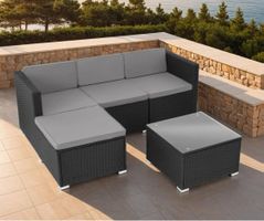 Rattan Lounge Lignano schwarz Summer Dream