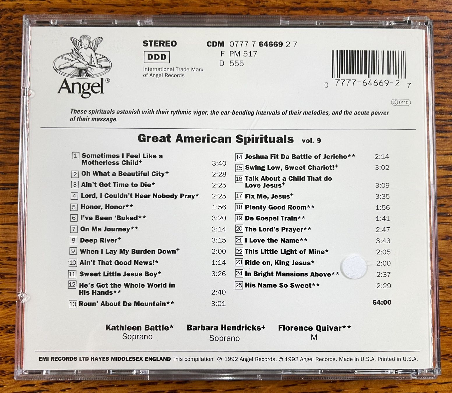 CD: Great American Spirituals vol.9 - CD – Usato da Oftringen venduto da Vucki 1