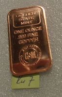 1 Ounce Golden State Mint Kupfer Barren (KU7)