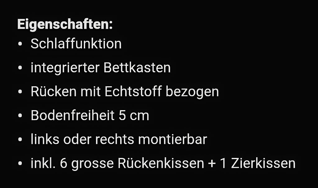 Divani: Sofa neu rechts und links stellbar – Nuovo e nell'imballaggio originale da Lützelflüh-Goldb venduto da Rampenverkauf_72_ 6