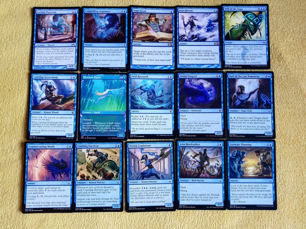 45-cartes-vertes-bleues-et-artefacts-mtg-magic-the-gathering-gebraucht