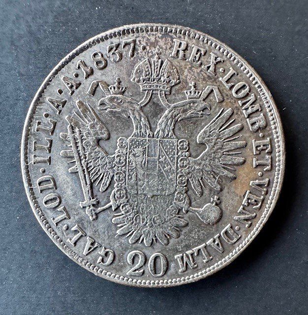 Tutti le monete: Österreich - 20 Kreuzer 1837 – Usato da Meilen venduto da coins4sale