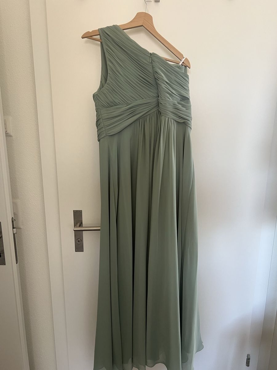 Vestiti: Abendkleid One-Shoulder hellgrün lang XL – Usato da Rüti ZH venduto da moonyy 1