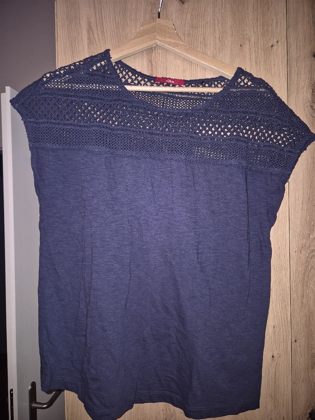 S.Oliver T-shirt: Bluse mit Häkeldetails, Gr. S – Usato da Uster venduto da bar_99f8