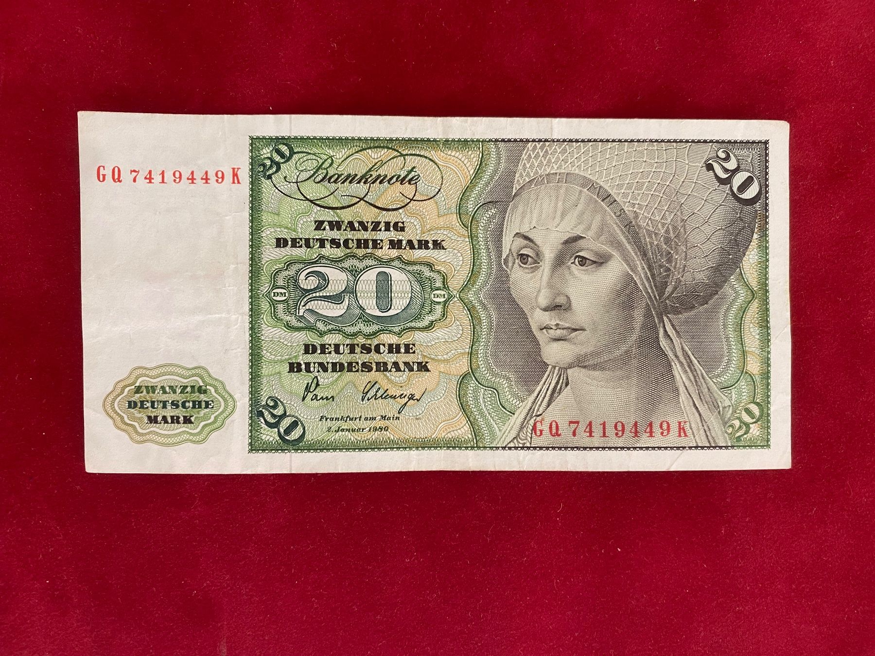 Banconote: 20 Mark 1980 Banknote – Usato da Muralto venduto da Alex1912