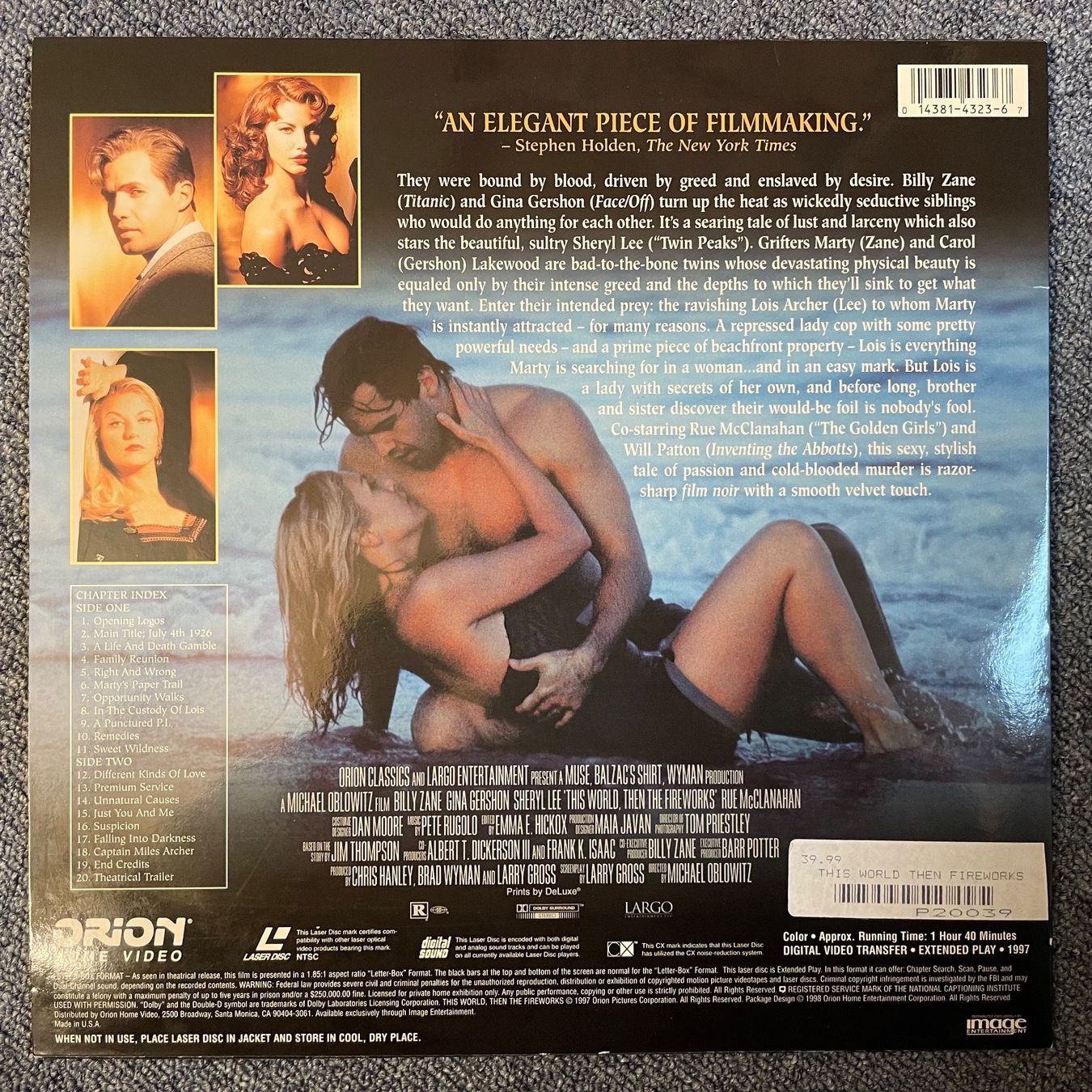 Tutti i DVDs: THIS WORLD THEN THE FIREWORKS - LASER DISC - Engl. – Usato da Stans venduto da Brode 1