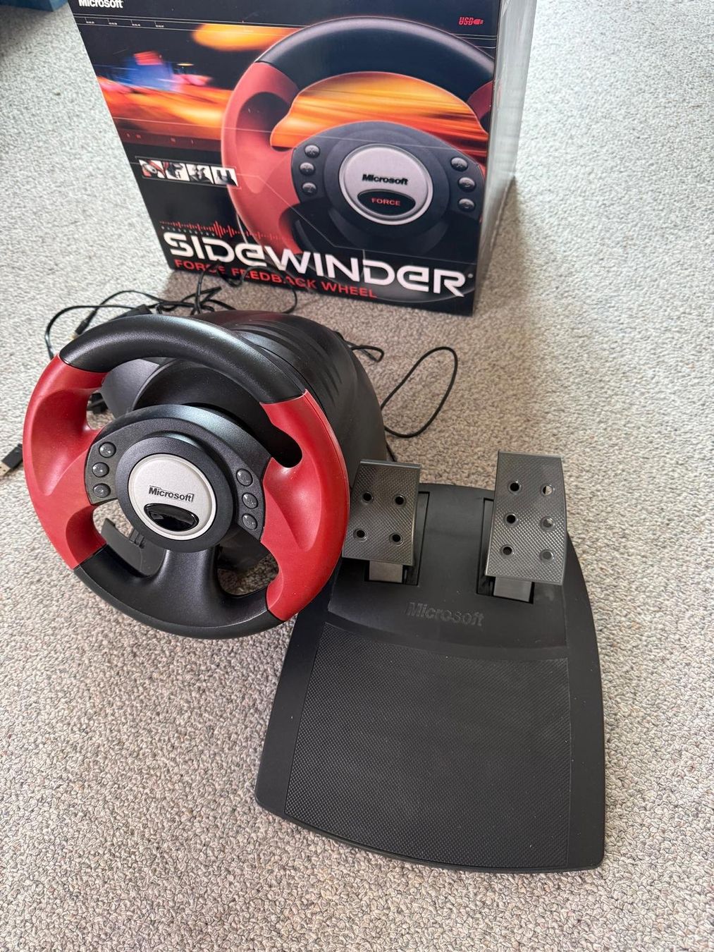 Microsoft Controller: Sidewinder Force Feedback Wheel und Pedale USB 1.0 – Gebraucht aus Elsau von Lindis