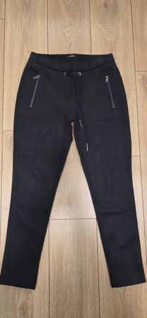 Hose Opus Wildlederlook Gr. 36 schwarz