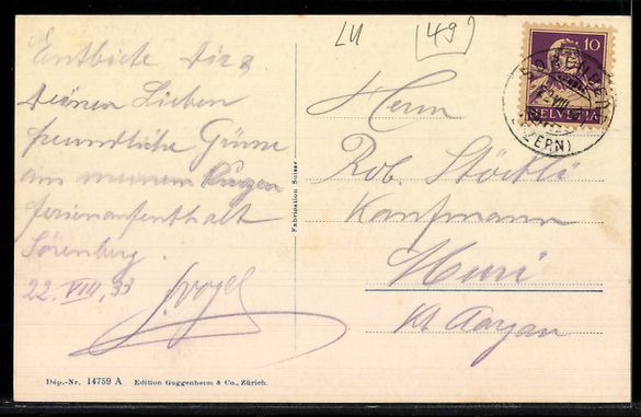 Cartoline postali: AK Sörenberg, Ortsansicht mit Kirche – Usato da Berlin venduto da bartko-reher 1