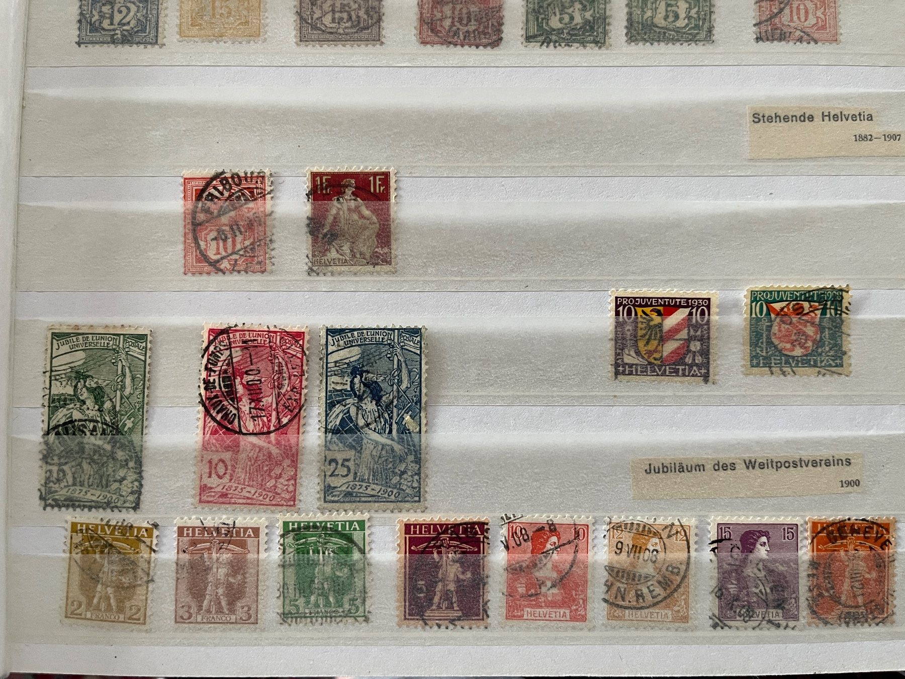 Tutti i francobolli: Briefmarken Sammlung Schweiz, Helvetia – Usato da Stetten AG venduto da Brissago25 2