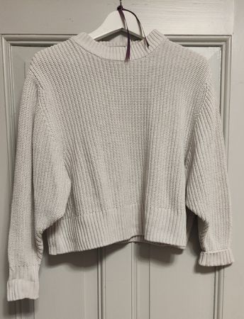 Weisser Monki Strickpullover, M