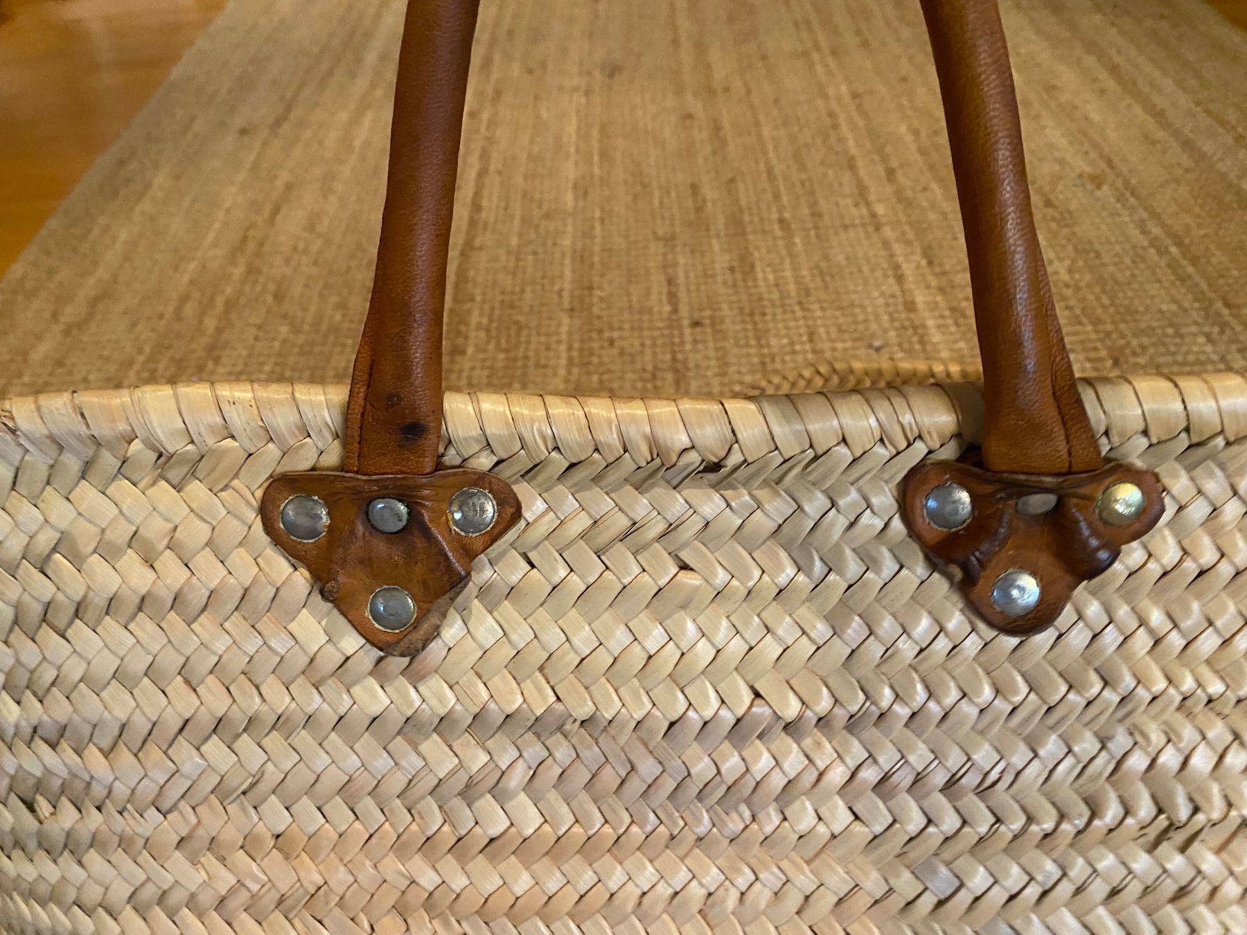 Taschen: Grosse Strandtasche mit Ledergriffen🤍 – Gebraucht aus Alosen von .AMEA. 4