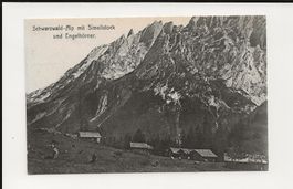 AK ca.1920 Schwarzwald-Alp mit Simelistock und Engelhörner