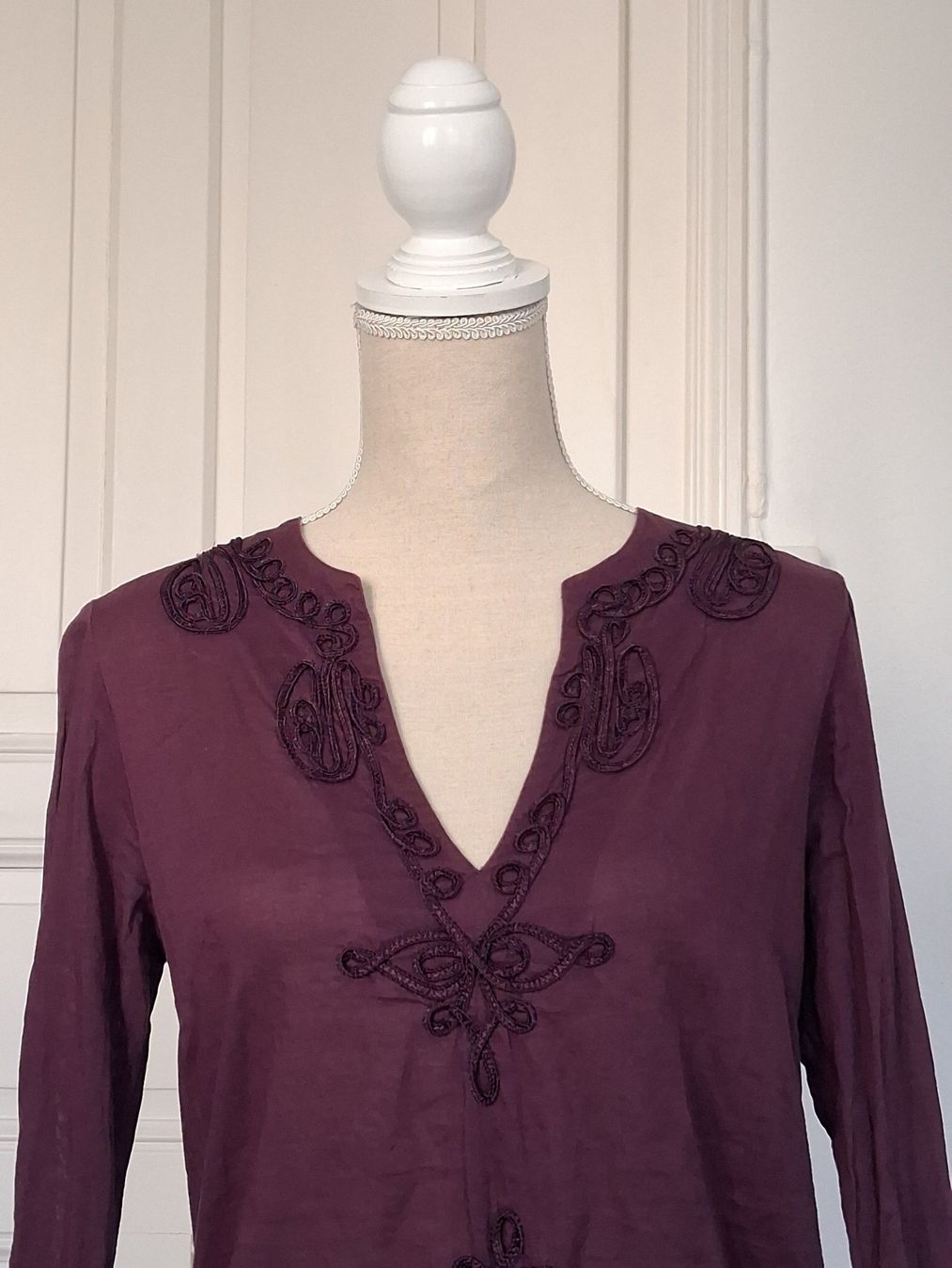 Camicette: Sommer leichte langarm Bluse violett Gr. S – Usato da Ried-Brig venduto da Zzyzx 1