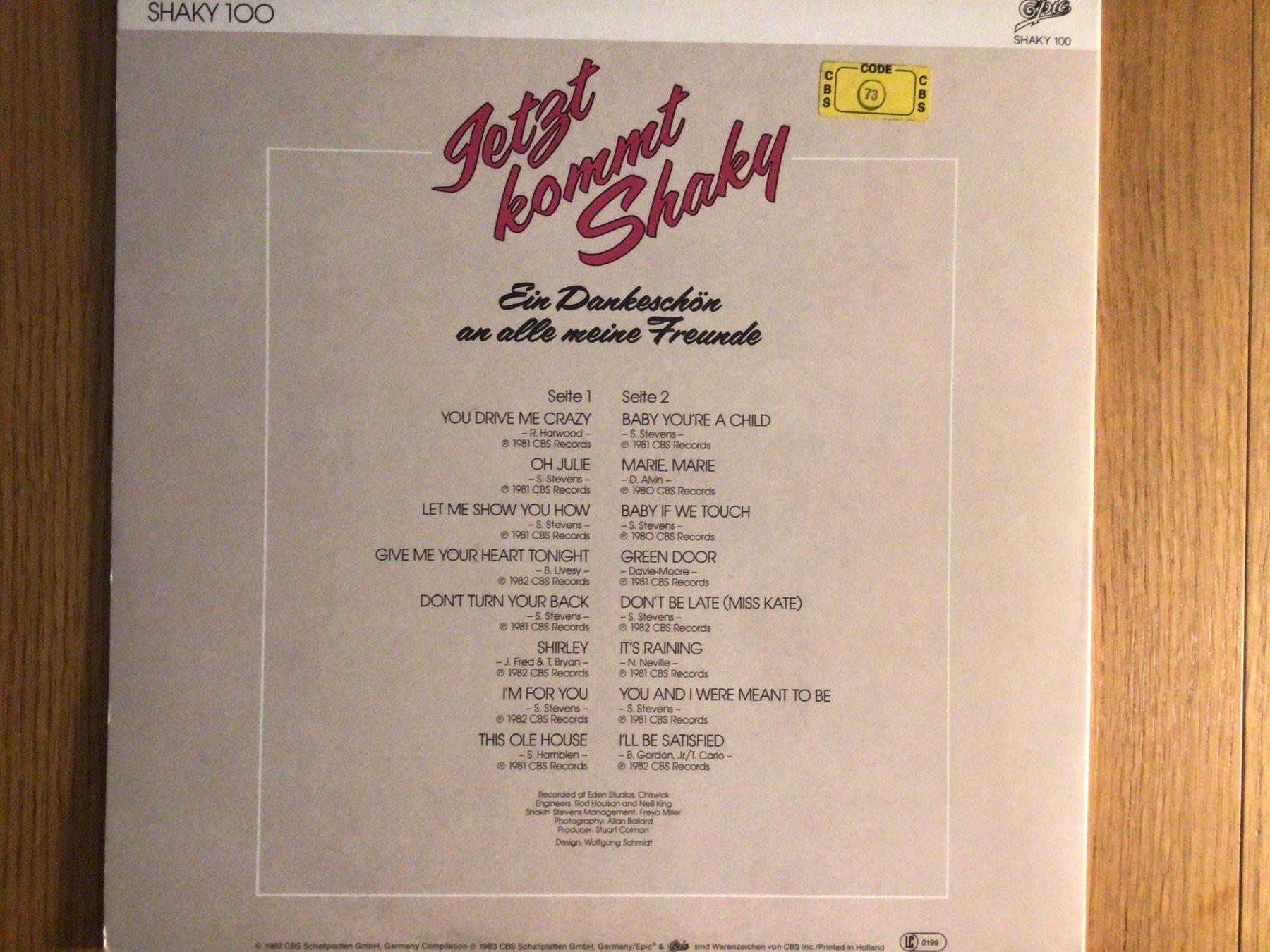 Schallplatten: SHAKING STEVENS, Jetzt kommt  Shaky, LP, 1983 – Gebraucht aus Steinach von Quarkie 2