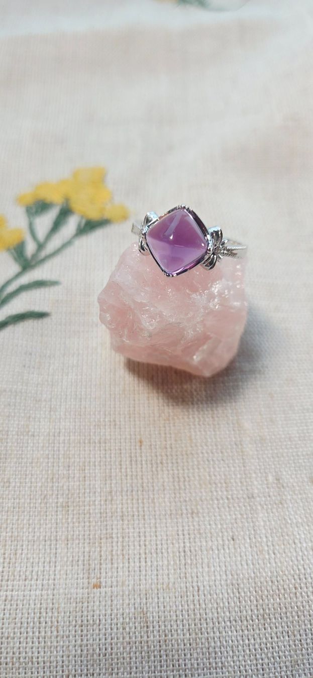 Anelli: NEW - S925 Amethyst Ring (Adjustable) – Nuovo (secondo la descrizione) da Zürich venduto da cin_wcf6 4